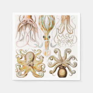 Octopus-Tintenfisch, Gamochonia von Ernst Haeckel Serviette