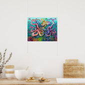 Octopus Tintenfisch Poster (Küche)