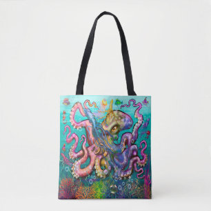 Octopus Tintenfischs Totbeutel Tasche