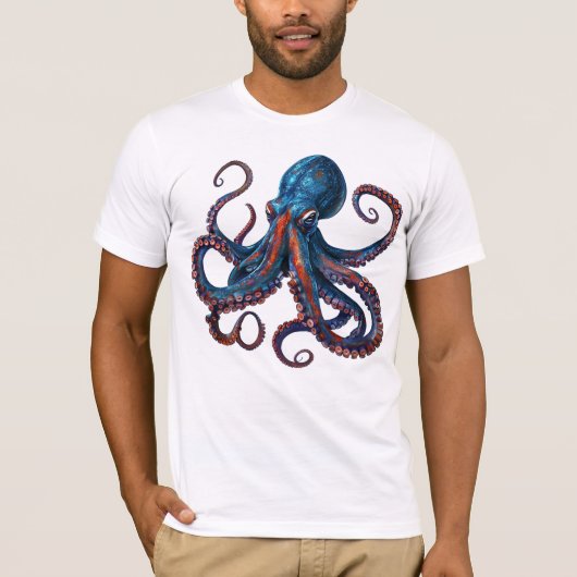 Octopus Tshirt - Custom Graphic Tee Mens Womens (Vorderseite)