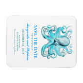 Octopus Türkis Beach Save the Date Magnet (Horizontal)