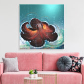 OCTOPUS - überzogene Canvas Leinwanddruck (Insitu (Wohnzimmer))