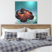OCTOPUS - überzogene Canvas Leinwanddruck (Insitu (Schlafzimmer))