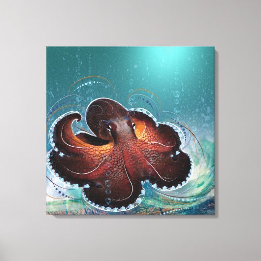 OCTOPUS - überzogene Canvas Leinwanddruck (Vorderseite)