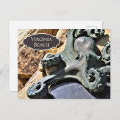 Octopus und Rocks Beach Virginia Beach Postkarte (Vorne/Hinten)