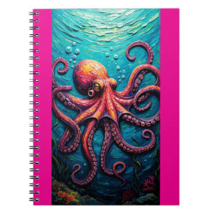 Octopus Underwater Painting Notizblock