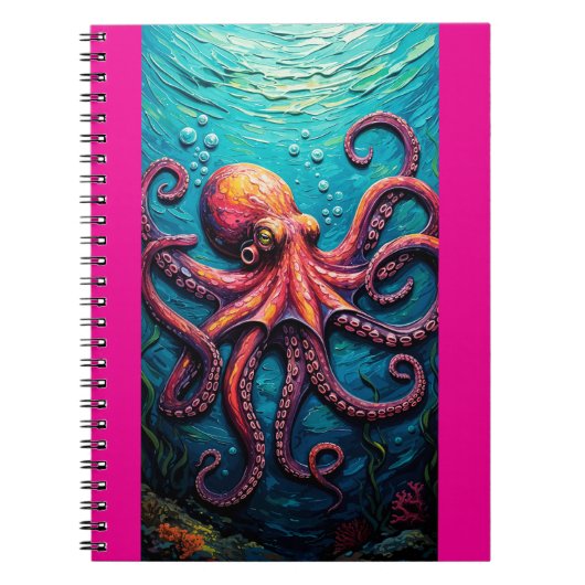 Octopus Underwater Painting Notizblock (Vorderseite)