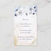 Octopus - Unter Meer - Wasserfarbe der Marine Visitenkarte (Rückseite)