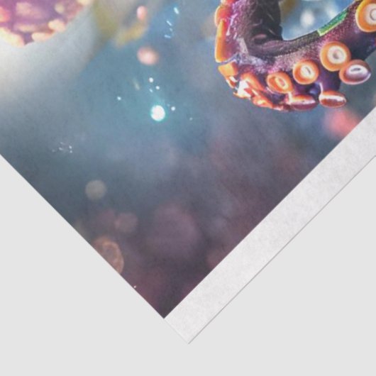 Octopus Vibranred Decoupage Tissue Paper Seidenpapier (Ausschnitt)