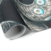 Octopus Vintag Map Beige Geschenkpapier (Rolleneckpunkt)