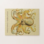 Octopus von Ernst Haeckel Vintag Ocean Life Puzzle (Horizontal)