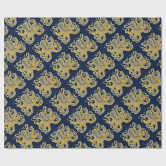 Octopus Vulgaris von Ernst Haeckel Wrapping Paper Geschenkpapier (Flach)