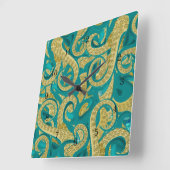 Octopus Wall Clock Quadratische Wanduhr (Winkel)