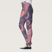 Octopus Wasserfarbiges Personalisiertes Muster Leggings (Links)