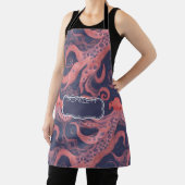 Octopus Wasserfarbiges Personalisiertes Muster Schürze (InSitu)