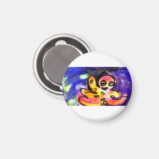 Octopus wave magnet (Vorderseite/Rückseite)