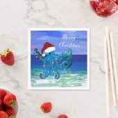 Octopus Weihnachtsfeiertage Papierservietten (Beispiel)