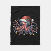 Octopus WeihnachtsLICHT Octopus Animus Fleecedecke (Vorderseite)