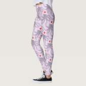Octopus-Weihnachtsmannmütze Lila Weihnachten Leggings (Links)