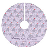 Octopus-Weihnachtsmannmütze Lila Weihnachten Polyester Weihnachtsbaumdecke (Vorderseite)
