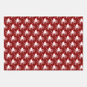Octopus Weihnachtsmannmütze Rosa Weihnachtsfest Geschenkpapier Set (Vorderseite 2)