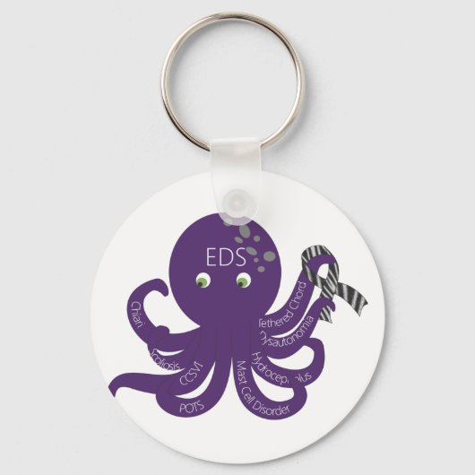 Octopus White Back Ground Schlüsselanhänger (Vorderseite)