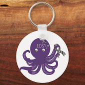 Octopus White Back Ground Schlüsselanhänger (Vorderseite)