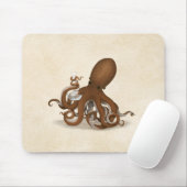 Octopus With Flask Steampunk Chemistry Science Mousepad (Mit Mouse)