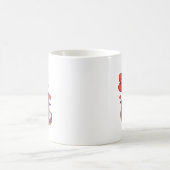 Octopus With Heart Lloons Valentine Day Kaffeetasse (Mittel)