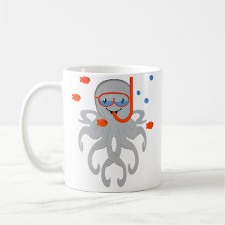 Octopus With Scuba Diving Snorkling Octopus For Kaffeetasse