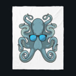 Octopus with Sunglasses Fleecedecke<br><div class="desc">This design is the perfect gift for a birthday,  Christmas and other celebrations. It is suitable for women,  men and kids.</div>