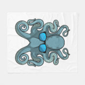 Octopus with Sunglasses Fleecedecke (Vorderseite (Horizontal))