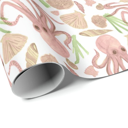 Octopus Wrapping Paper Geschenkpapier (Rolleneckpunkt)