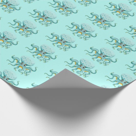 Octopus Wrapping Paper Geschenkpapier (Ecke)