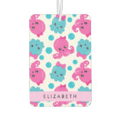 Octopusmuster, Niedlicher Kraken, Meer, Ihr Name Autolufterfrischer (Rückseite)