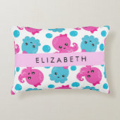 Octopusmuster, Niedlicher Kraken, Meer, Ihr Name Dekokissen (Vorderseite)