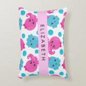 Octopusmuster, Niedlicher Kraken, Meer, Ihr Name Dekokissen (Vorderseite(Vertikal))