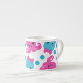 Octopusmuster, Niedlicher Kraken, Meer, Ihr Name Espressotasse (Vorderseite Rechts)