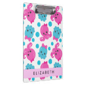 Octopusmuster, Niedlicher Kraken, Meer, Ihr Name Klemmbrett (Rechts)