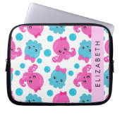 Octopusmuster, Niedlicher Kraken, Meer, Ihr Name Laptopschutzhülle (Vorderseite)
