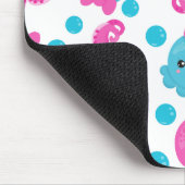 Octopusmuster, Niedlicher Kraken, Meer, Ihr Name Mousepad (Ecke)