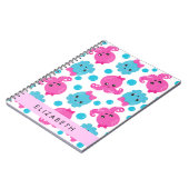 Octopusmuster, Niedlicher Kraken, Meer, Ihr Name Notizblock (Linke Seite)