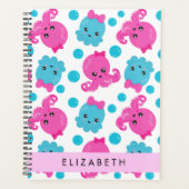 Octopusmuster, Niedlicher Kraken, Meer, Ihr Name Planer (Vorderseite)