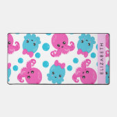 Octopusmuster, Niedlicher Kraken, Meer, Ihr Name Schreibtischunterlage (Vorderseite)