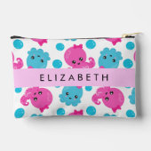 Octopusmuster, Niedlicher Kraken, Meer, Ihr Name Zubehörtasche (Rückseite)