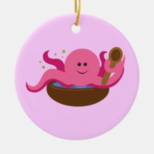 Octopussuppe Keramikornament