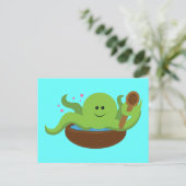 Octopussuppe Postkarte (Stehend Vorderseite)