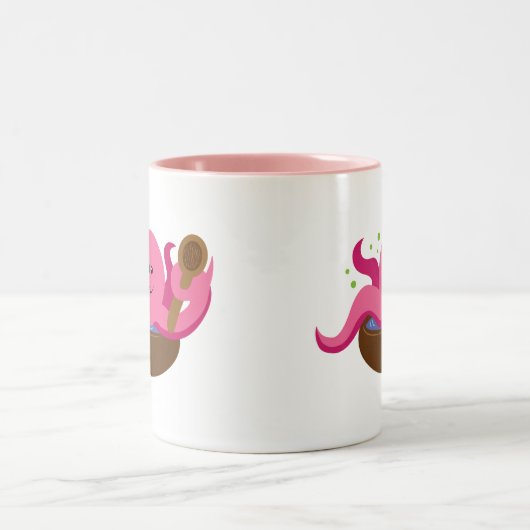 Octopussuppe Zweifarbige Tasse (Mittel)