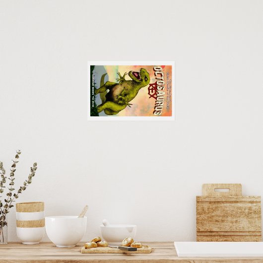 Octosaurus Rex 19" x 13" (Matte) Poster (Küche)