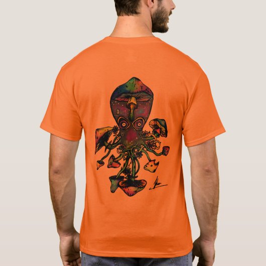 Octoshroom Baseball Longsleeve Back Detail T-Shirt (Rückseite)